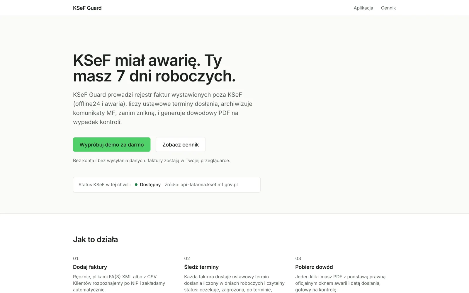 KSeF Guard: Pilnuje terminów dosłania faktur do KSeF